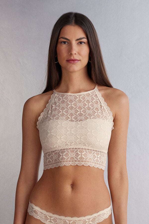 Intimissimi Lace BH Damen Weiß Rosa | KHQ-847159