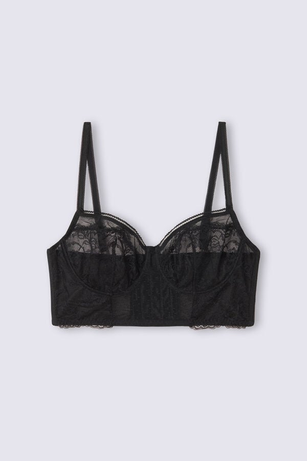 Intimissimi Lace Never Gets Old Balconette Bustier Korsett Damen Schwarz | DZB-376209