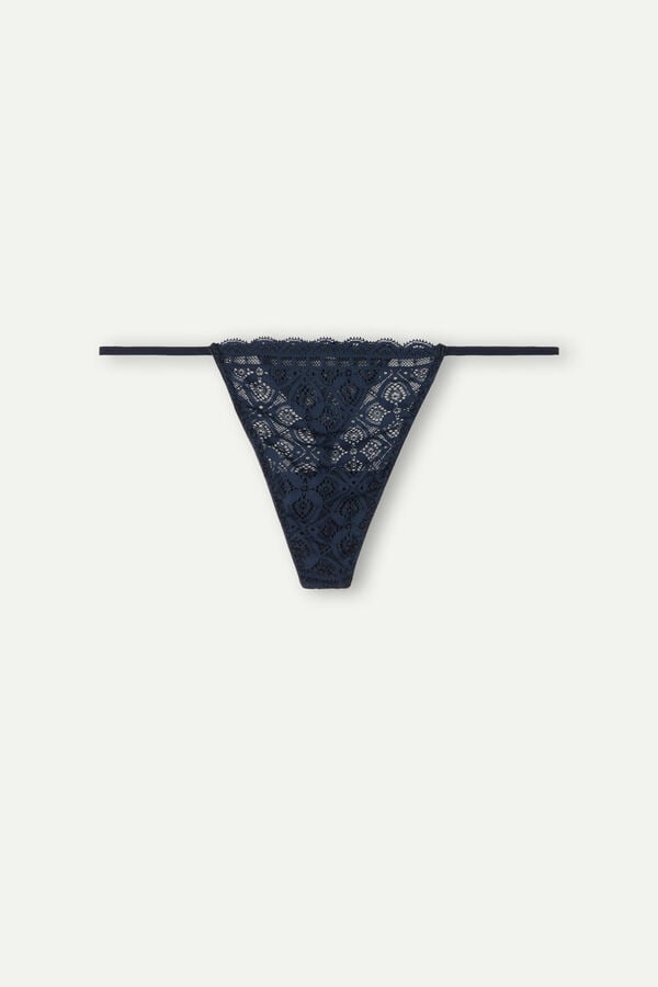 Intimissimi Lace String Tanga Damen Blau | QIL-427063