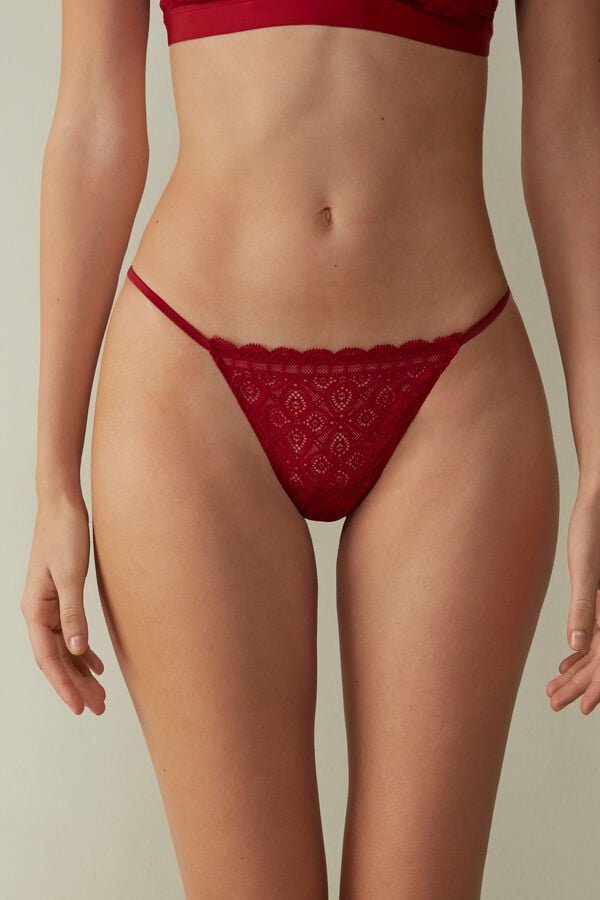 Intimissimi Lace String Tanga Damen Rot | GOP-168450