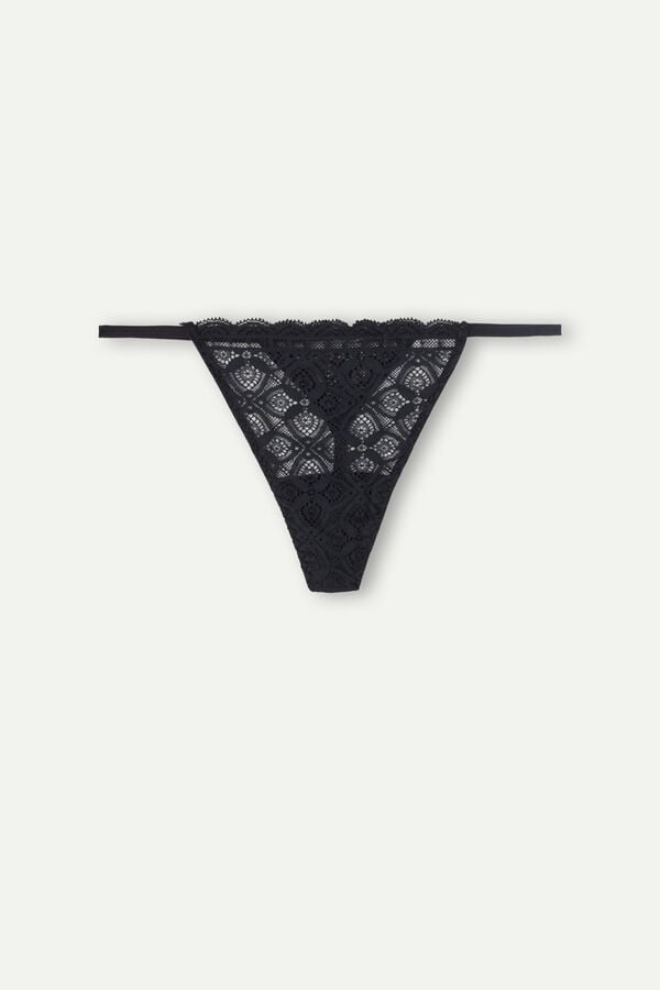 Intimissimi Lace String Tanga Damen Schwarz | VYR-576034