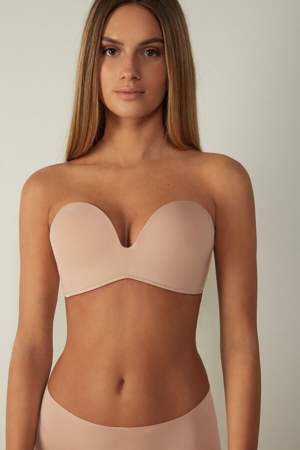 Intimissimi Laura Microfiber Bandeau BH Damen Orange Beige | QHP-531048