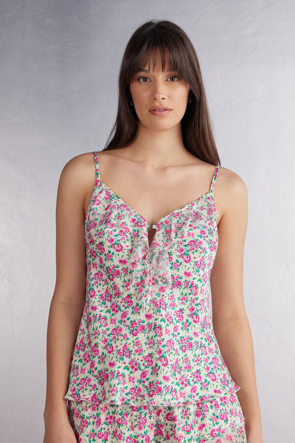 Intimissimi Life Is A Flower Satin Tanktop Damen Mehrfarbig | HSV-382746