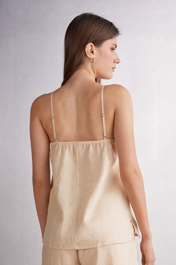 Intimissimi Linen Cloth Tanktop Damen Beige | XGF-319082