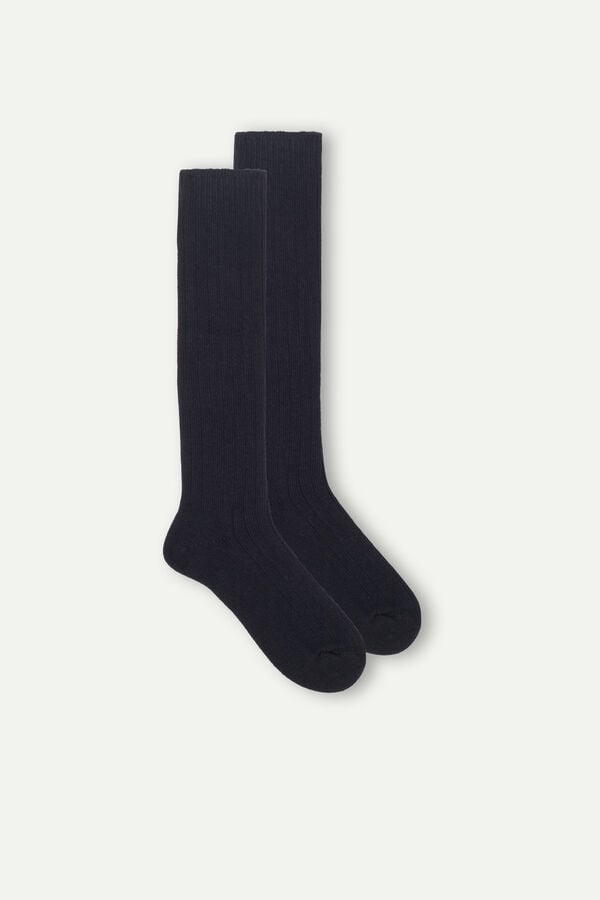 Intimissimi Long Gerippt Cashmere And Wolle Socken Herren Blau | KNS-610928