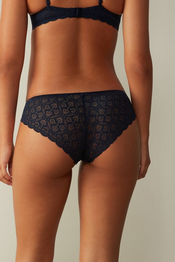 Intimissimi Low Rise Lace Höschen Damen Blau | EUK-314802