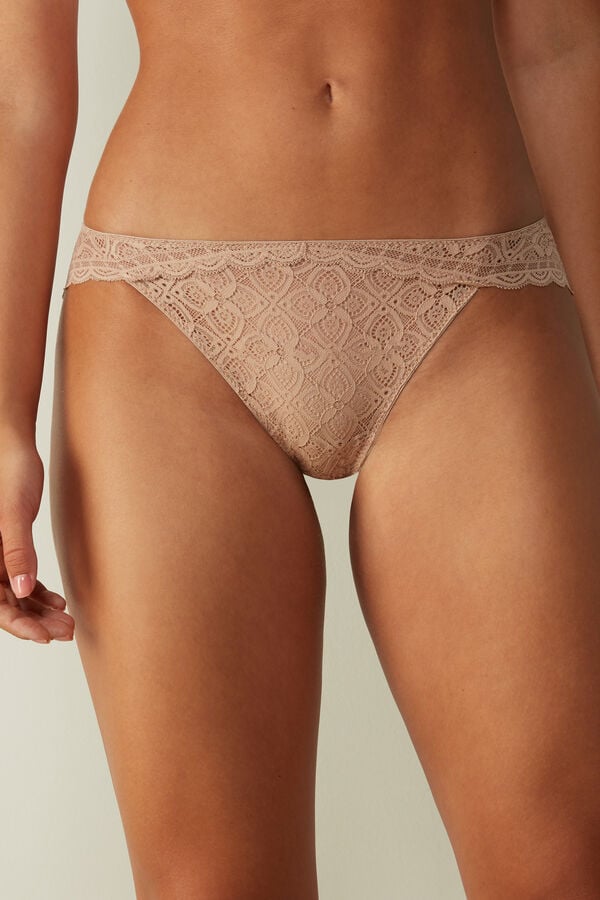 Intimissimi Low Rise Lace Höschen Damen Orange Beige | VWQ-586714