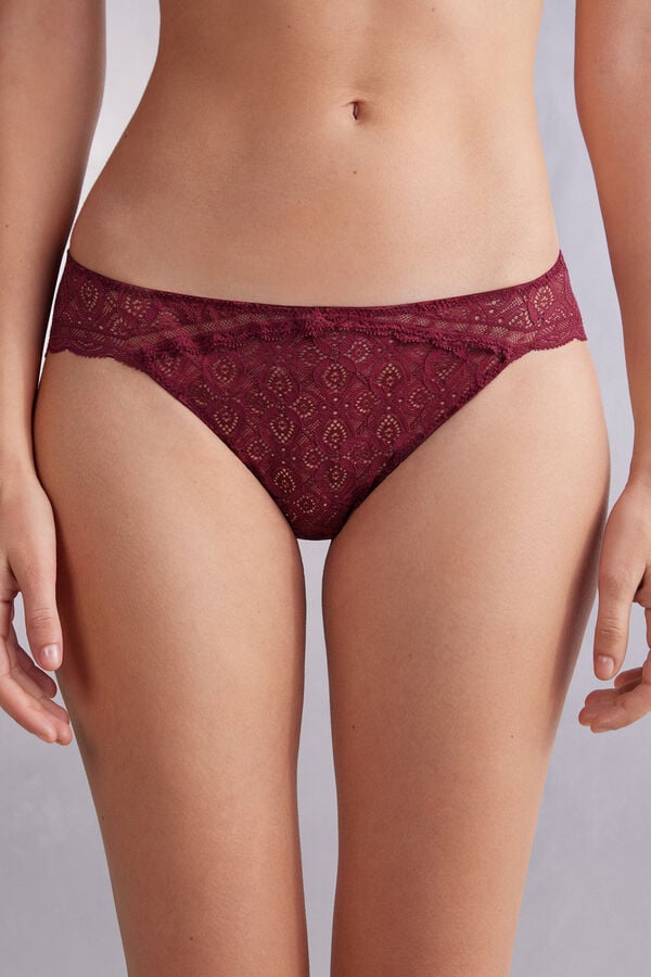 Intimissimi Low Rise Lace Höschen Damen Rot | HKD-018239