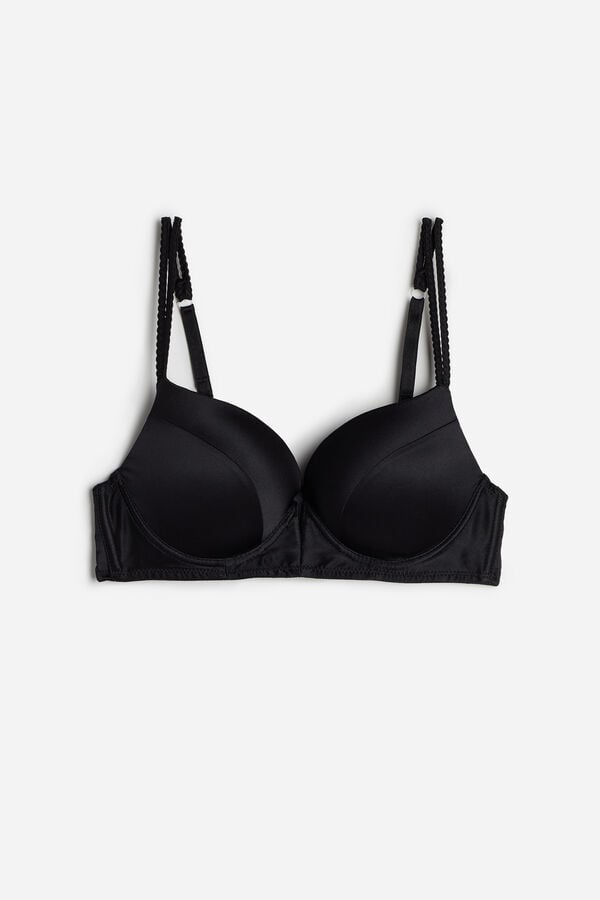 Intimissimi Mia Silk Super Push-Up BH Damen Schwarz | GCB-293064