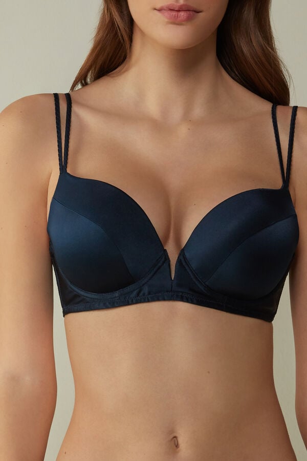 Intimissimi Mia Silk Super Push-Up BH Damen Blau | HXT-764358