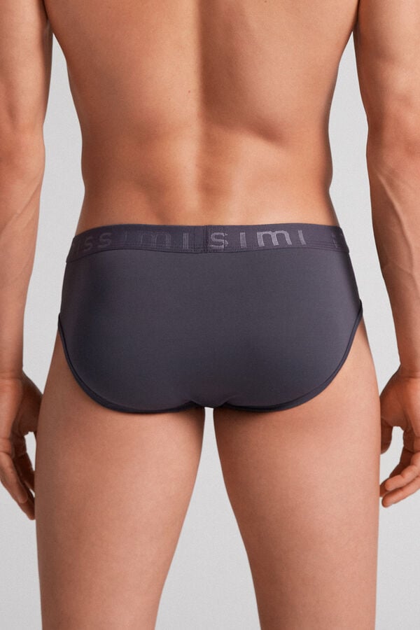 Intimissimi Microfiber Logo Detail Slip Herren Grau | IQB-435780