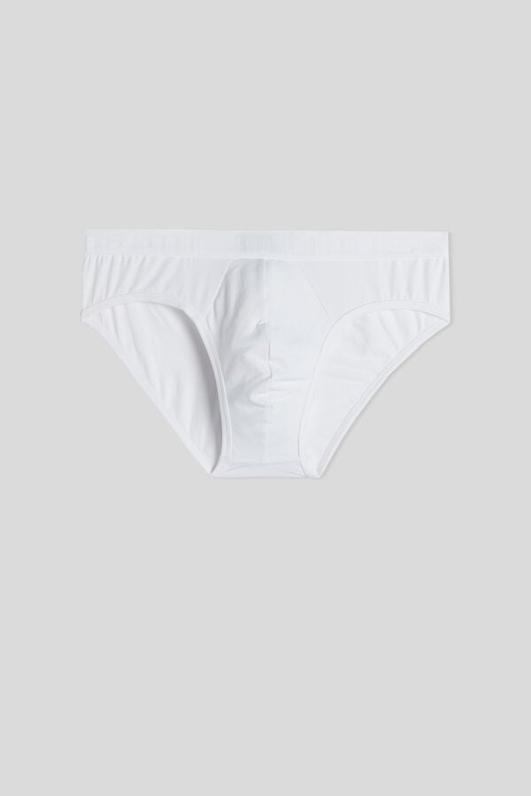 Intimissimi Microfiber Logo Detail Slip Herren Weiß | YUM-107563