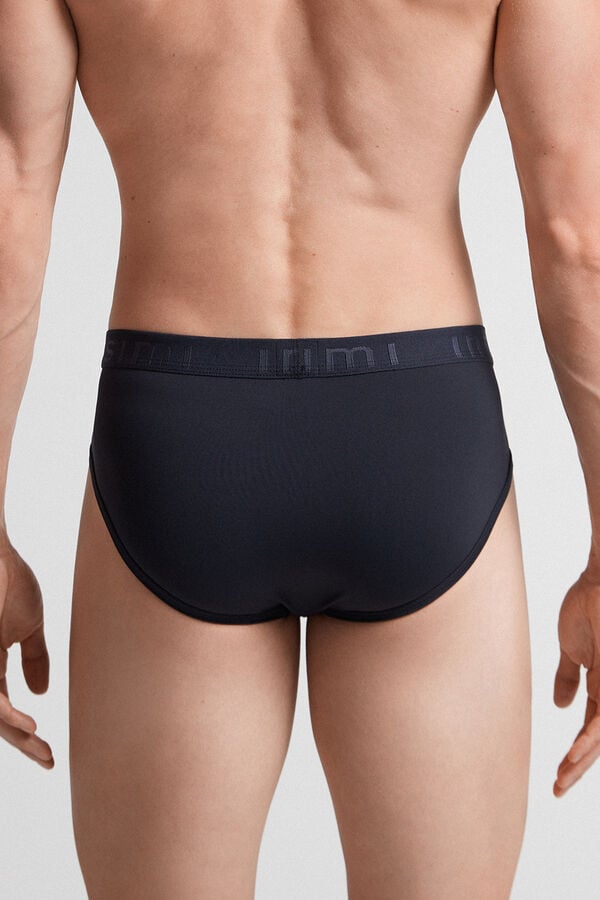 Intimissimi Microfiber Logo Detail Slip Herren Schwarz | XNZ-591043