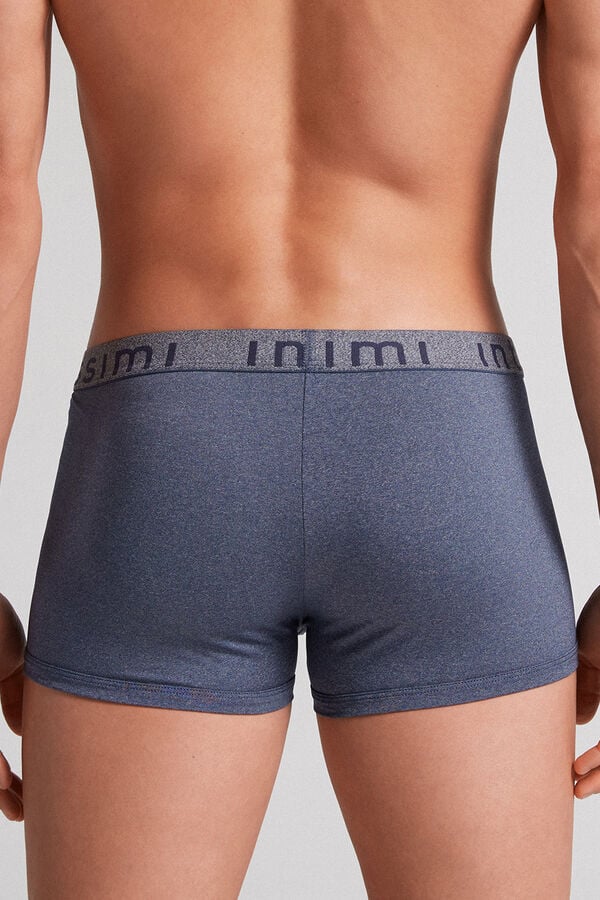 Intimissimi Microfiber Logo Kurze Hose Herren Blau | NUH-642703