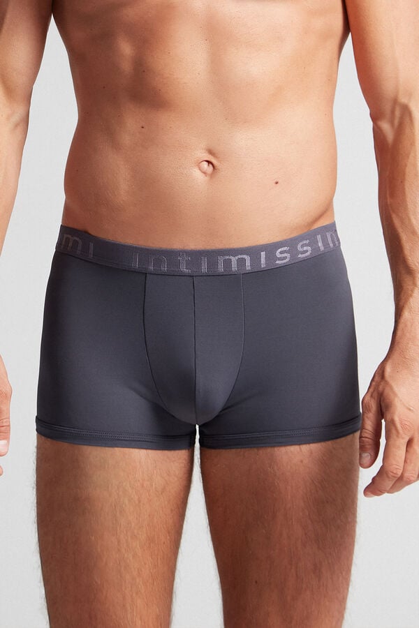 Intimissimi Microfiber Logo Kurze Hose Herren Grau | UXV-905631