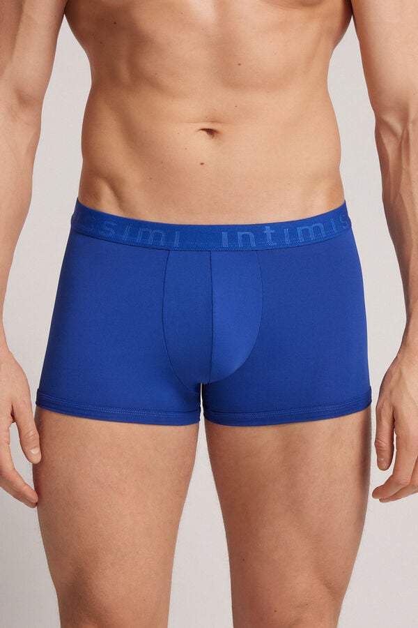 Intimissimi Microfiber Logo Kurze Hose Herren Blau | BNW-872451