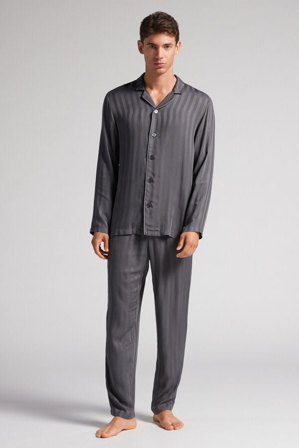 Intimissimi Modal Set Pyjama Herren Grau | MKN-826153