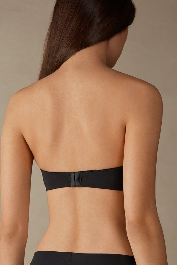 Intimissimi Monica Bandeau Ultralight Microfiber BH Damen Schwarz | FQJ-143672