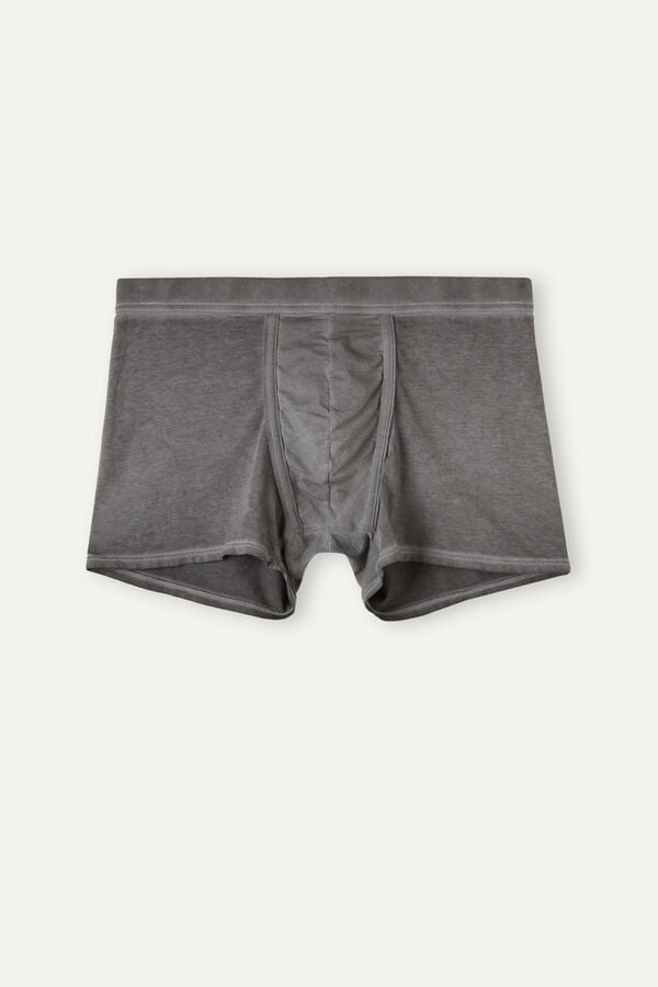 Intimissimi Natural Fresh Cotton Boxer Herren Schwarz | COZ-076348