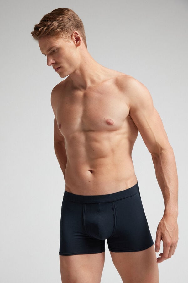 Intimissimi Natural Fresh Cotton Boxer Herren Schwarz | FKB-961048