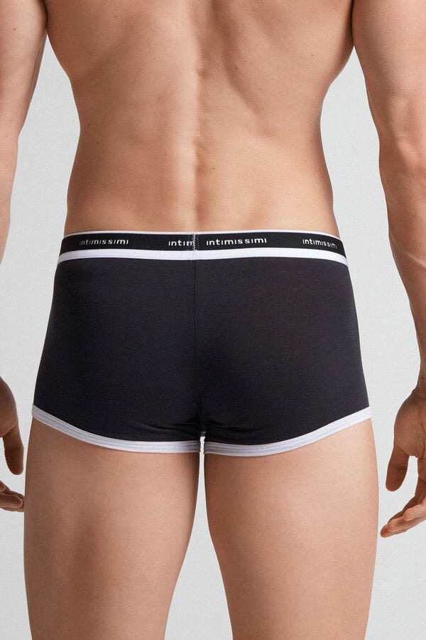 Intimissimi Natural Fresh Cotton Boxer Herren Schwarz | IJQ-614539