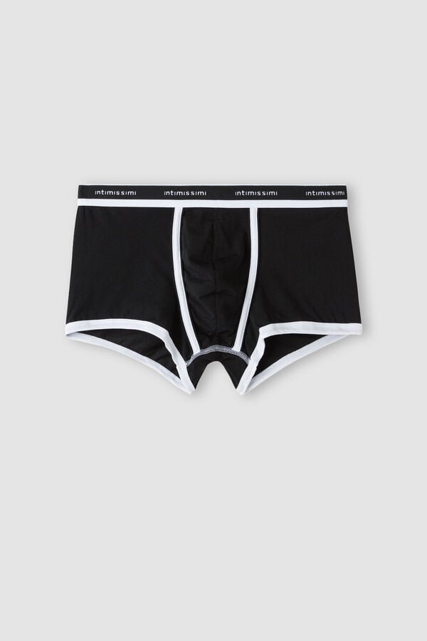 Intimissimi Natural Fresh Cotton Boxer Herren Schwarz | IJQ-614539