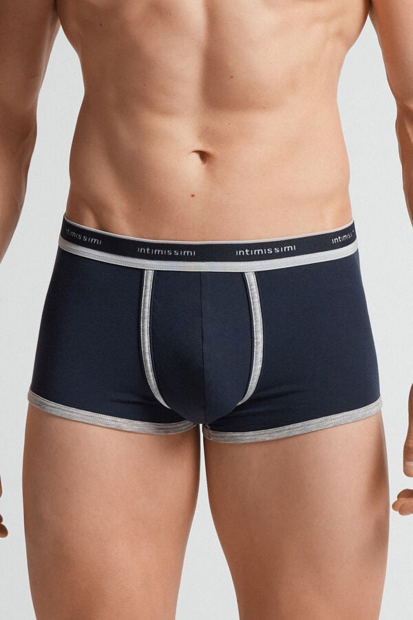 Intimissimi Natural Fresh Cotton Boxer Herren Blau Hellgrau | EBQ-203518