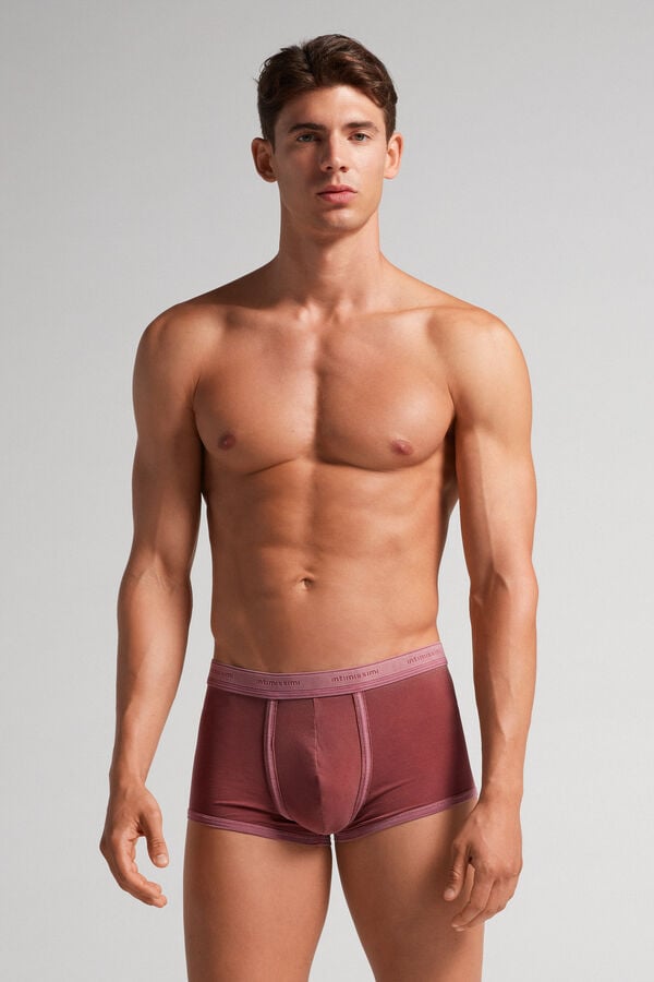 Intimissimi Natural Fresh Cotton Boxer Herren Bordeaux | TIM-539710