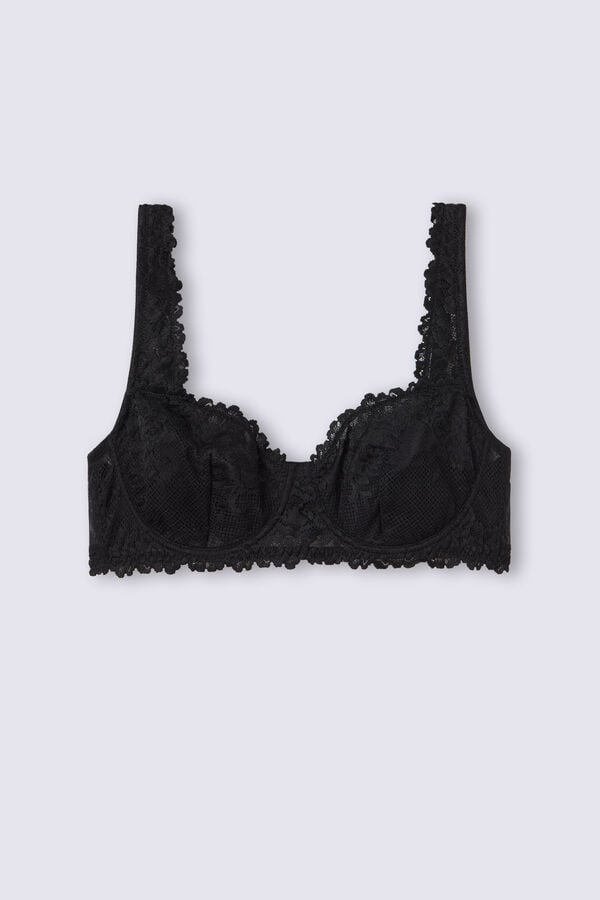 Intimissimi Pretty Flowers Daniela Balconette BH Damen Schwarz | TBW-983702