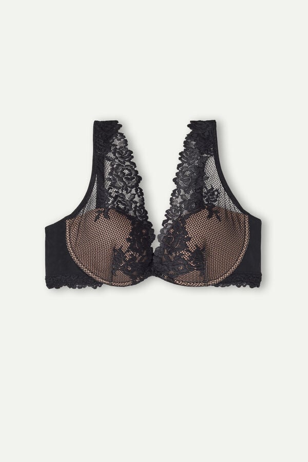 Intimissimi Pretty Flowers Elena Balconette BH Damen Schwarz | SCV-541780