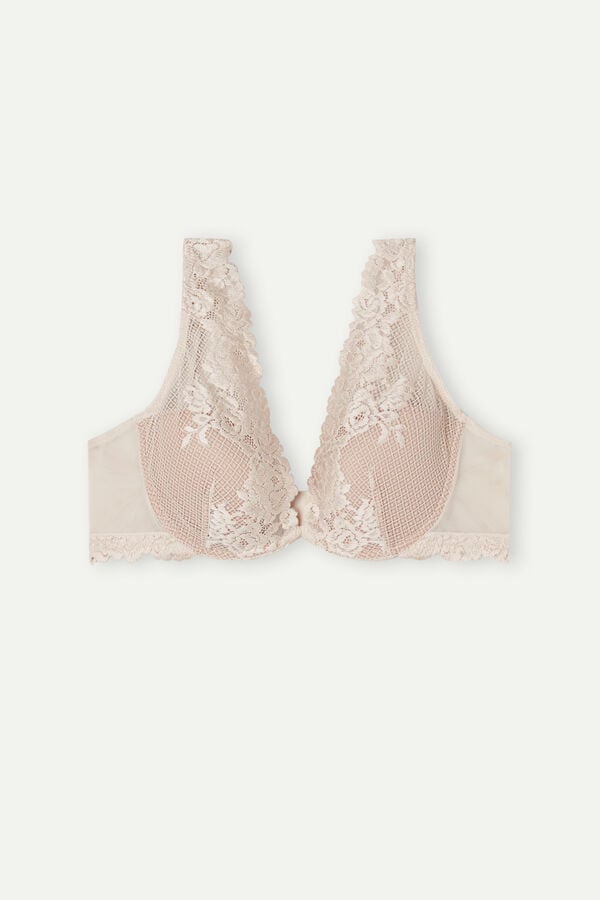 Intimissimi Pretty Flowers Elena Balconette BH Damen Weiß Rosa | AXZ-615783