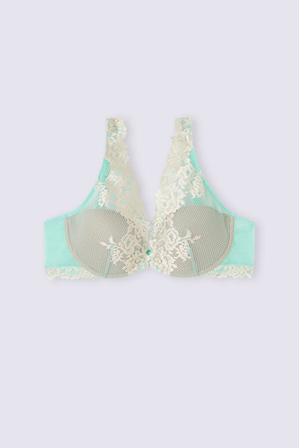 Intimissimi Pretty Flowers Elena Balconette BH Damen Grün Weiß | PWV-160794