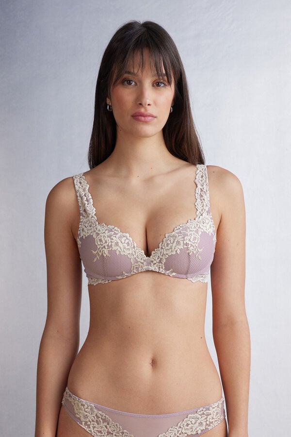 Intimissimi Pretty Flowers Gioia Super Push-Up BH Damen Weiß | JAC-340721