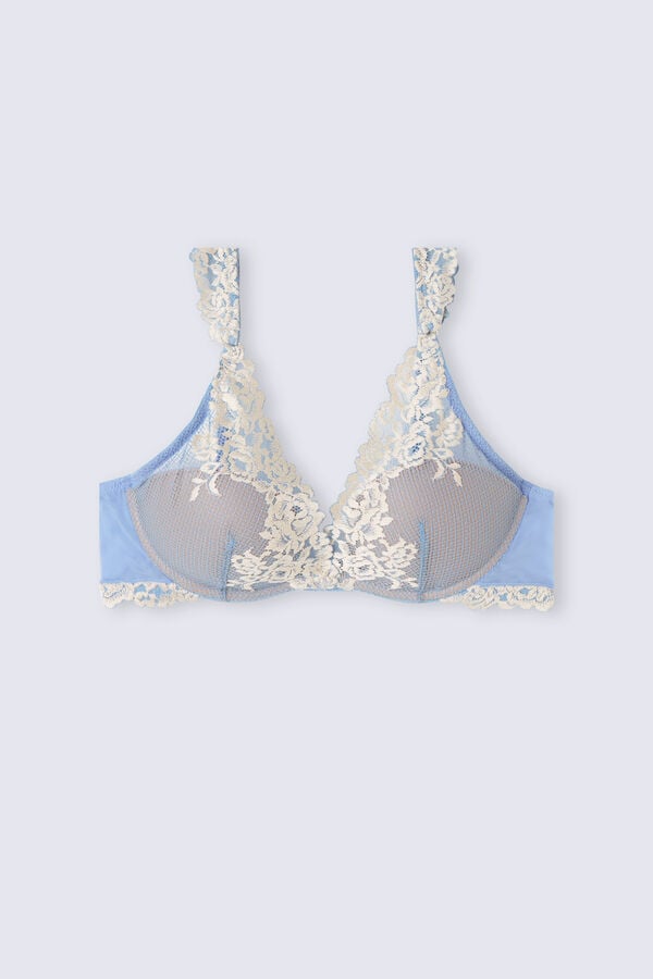 Intimissimi Pretty Flowers Giorgia Balconette BH Damen Blau Weiß | ALF-158346