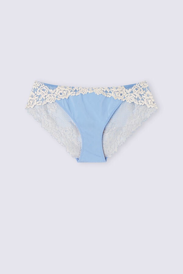 Intimissimi Pretty Flowers Höschen Damen Blau Weiß | DAB-980127