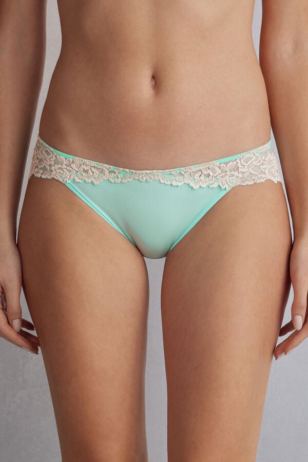 Intimissimi Pretty Flowers Höschen Damen Grün Weiß | UDG-732859