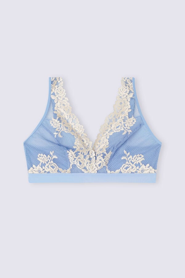 Intimissimi Pretty Flowers Lara Triangle BH Damen Blau Weiß | VTD-849072