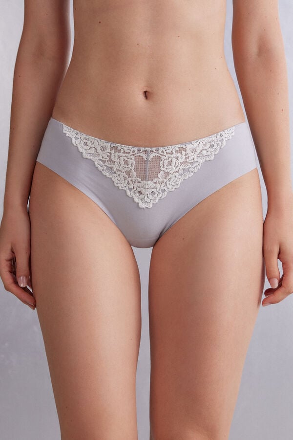 Intimissimi Pretty Flowers Seamless Cotton Höschen Damen Grau | VRG-510426