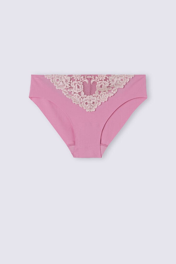 Intimissimi Pretty Flowers Seamless Cotton Höschen Damen Rosa Weiß | XWP-342967