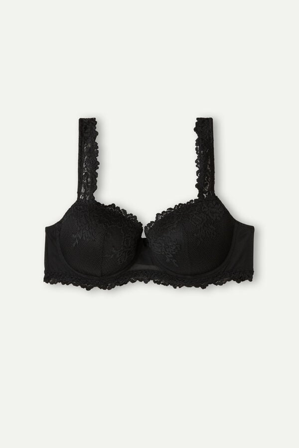 Intimissimi Pretty Flowers Sofia Balconette BH Damen Schwarz | DHG-832951