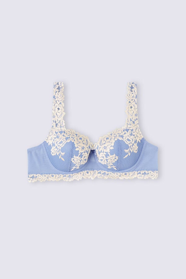 Intimissimi Pretty Flowers Sofia Balconette BH Damen Blau Weiß | ABW-950178