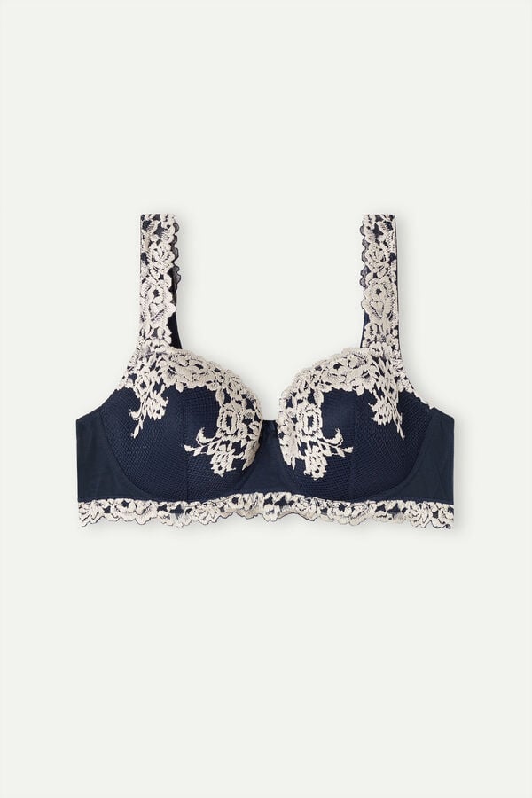 Intimissimi Pretty Flowers Sofia Balconette BH Damen Tiefesblau Hellgelb | FCI-321968