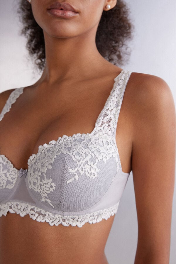 Intimissimi Pretty Flowers Sofia Balconette BH Damen Grau | VJU-987153