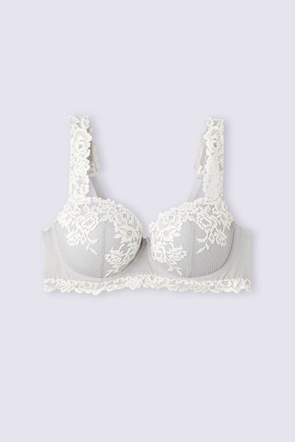 Intimissimi Pretty Flowers Sofia Balconette BH Damen Grau | VJU-987153