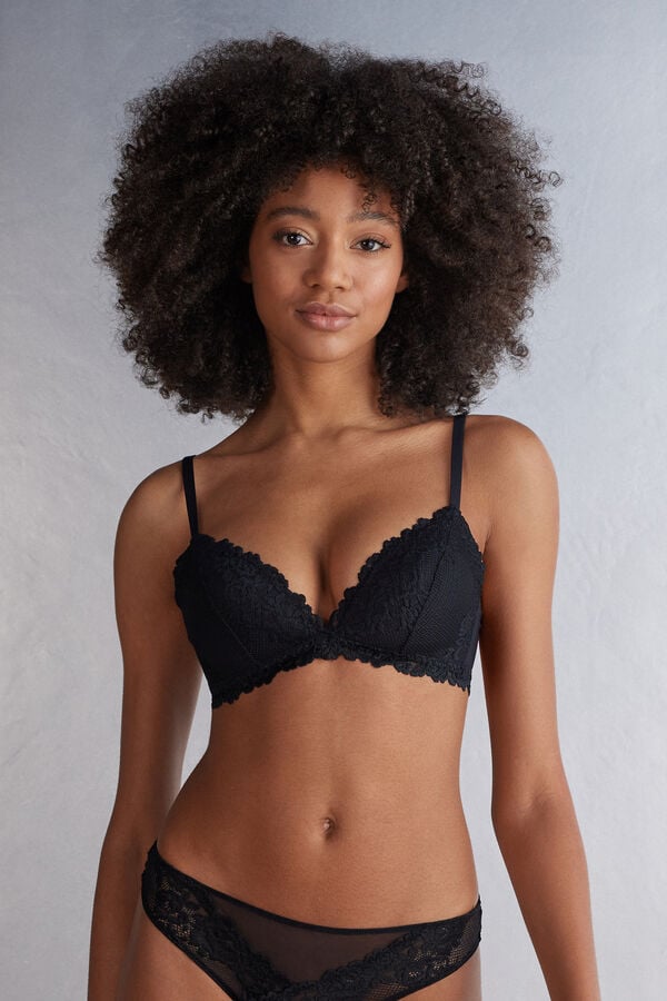 Intimissimi Pretty Flowers Tiziana Triangle BH Damen Schwarz | ZIC-430172