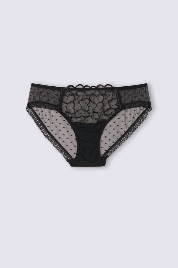 Intimissimi Queen Of Hearts Höschen Damen Schwarz | SVJ-235079