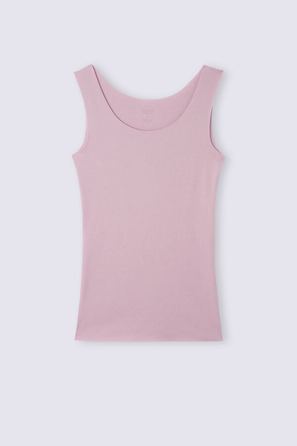 Intimissimi Raw Edge Round Neck Cotton Tanktop Damen Rosa | CNH-591674