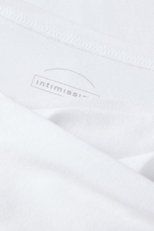 Intimissimi Scoop Neck In Micro-Modal Langarm Shirts Damen Weiß | PQR-358429