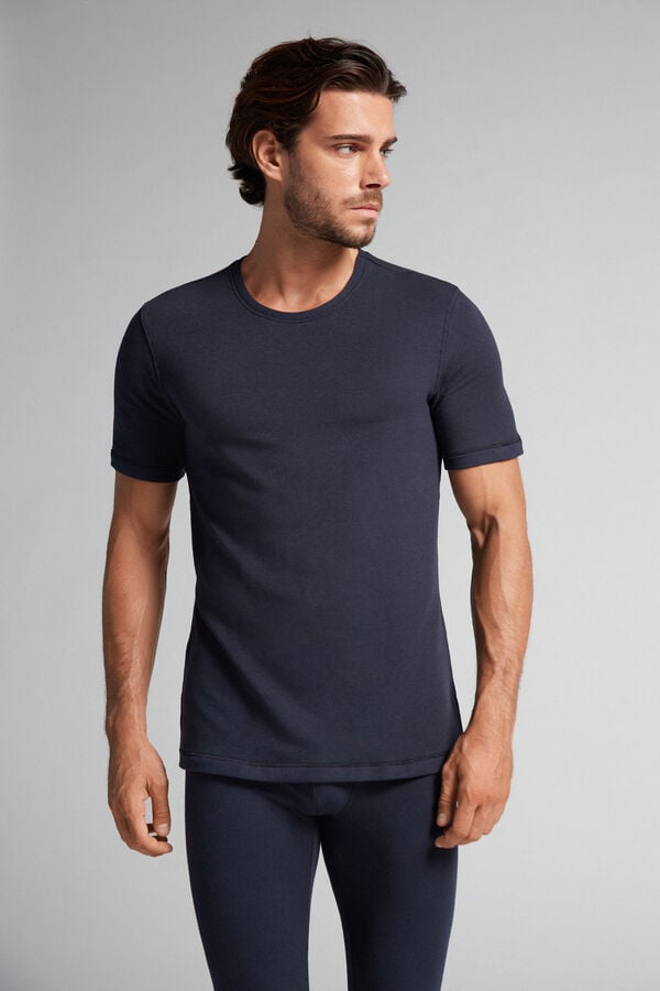 Intimissimi Short-Sleeve Modal-Cashmere T-Shirt Herren Schwarz | RFM-156842