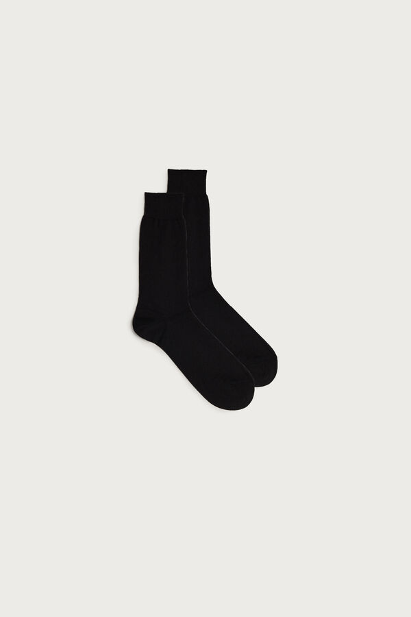 Intimissimi Short Chashmere-Silk-Cotton Socken Herren Schwarz | MIT-148035